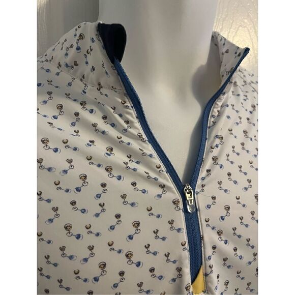 Peter Millar Women's Mélange Raglan-Sleeve UPF 50. Tennis shirt. Size Large - Picture 3 of 6